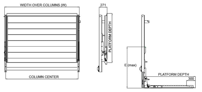 Anteo column lift f3 co 10 drawing